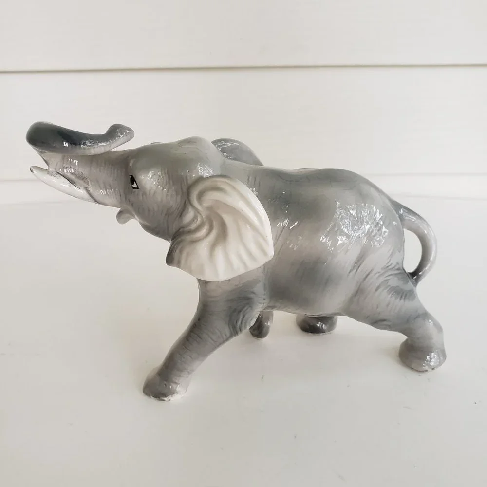 Vintage Made in Japan Porcelain Elephant Figurine 5.5
